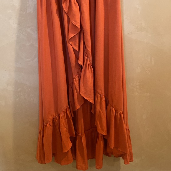 ROVE Byron Bay UDAIPUR Dress - Orange / Coral Ecovero Size S Long Maxi NWT - Picture 9 of 16
